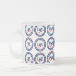 Caneca De Café Vidro Jateado Patriótico LWVOZ Não Partidário ・ Orgulhoso ・ Pers