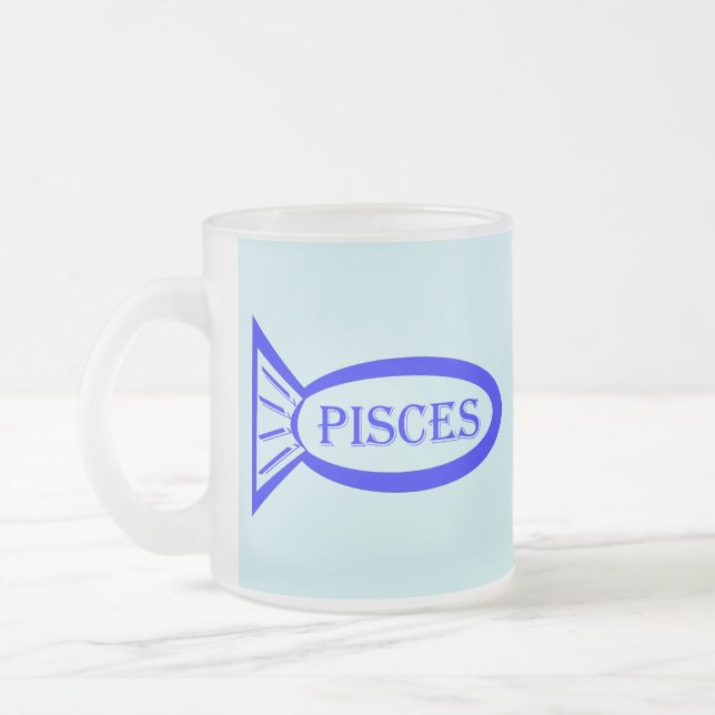 Caneca De Café Vidro Jateado Peixes - Sinal de estrela Peixe (Esquerda)