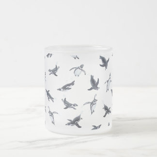 Caneca De Café Vidro Jateado Penguin Flight Squad | Ocean Art Design