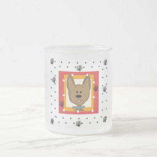 Caneca De Café Vidro Jateado Pequenos Camisetas e presentes castanhos