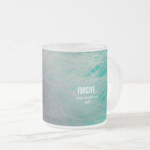 Caneca De Café Vidro Jateado Perdoe sua família de infância