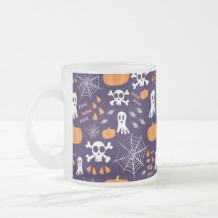 Caneca De Café Vidro Jateado Personagens Divertidos de Halloween Assustadores