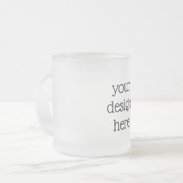 Caneca De Café Vidro Jateado Personalizado