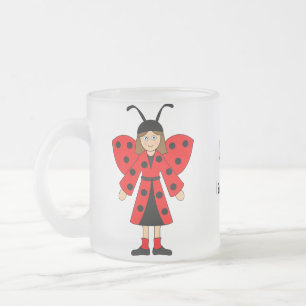 Caneca De Café Vidro Jateado Personalize-me -- Menina no traje da senhora