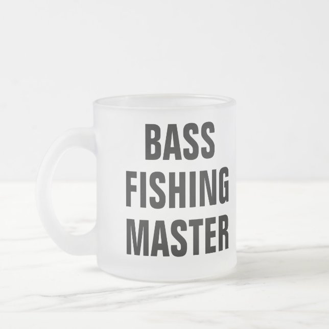 Caneca De Café Vidro Jateado Pesca Personalizada (Esquerda)