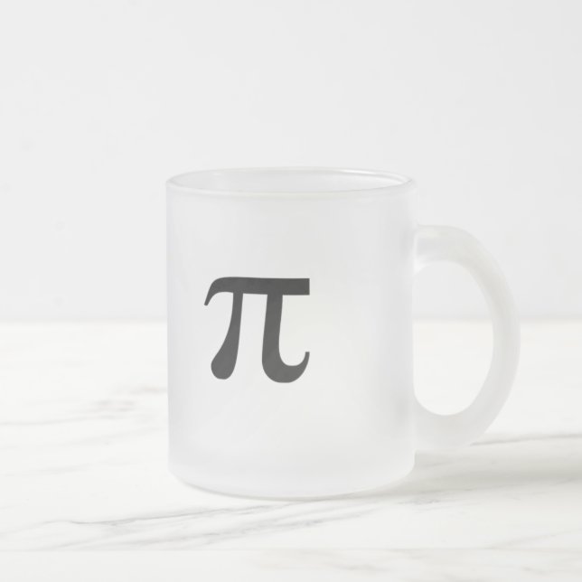 Caneca De Café Vidro Jateado Pi (Direita)