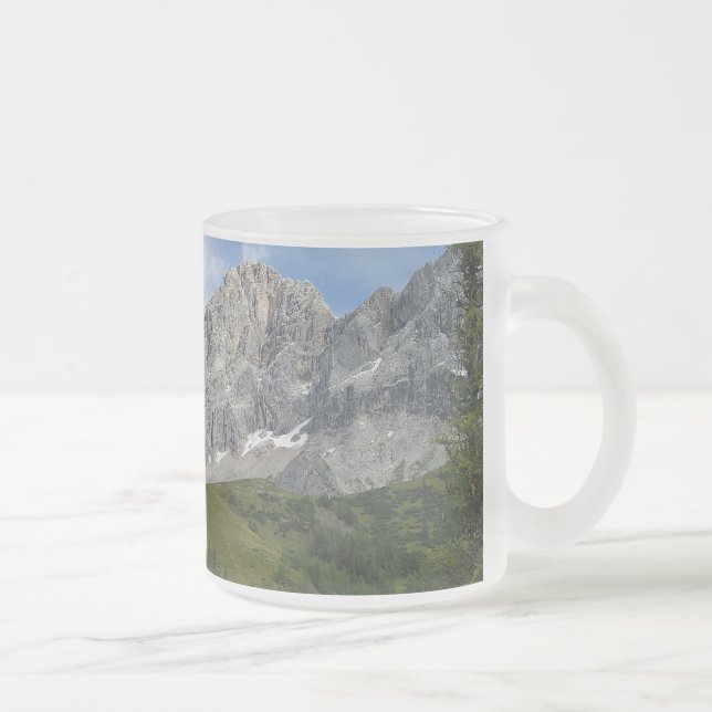 Caneca De Café Vidro Jateado Picos de Verão (Direita)
