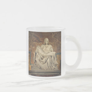 Caneca De Café Vidro Jateado Pieta por Michelangelo