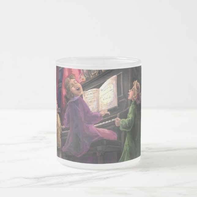 Caneca De Café Vidro Jateado Ping de Natal junto (Centro)