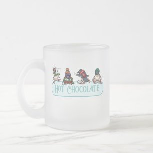 Caneca De Café Vidro Jateado Pinguins Engraçados Chocolate Quente Batalha de Bo