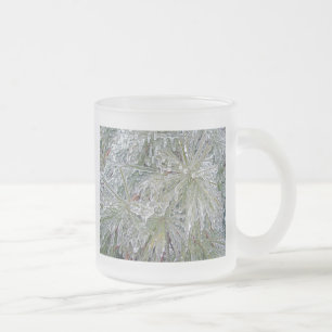 Caneca De Café Vidro Jateado Pinheiro Forçado Da Mug De Vidro - Natural