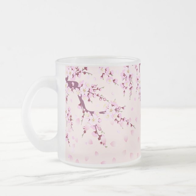 Caneca De Café Vidro Jateado Pink Coffee Mug (Esquerda)