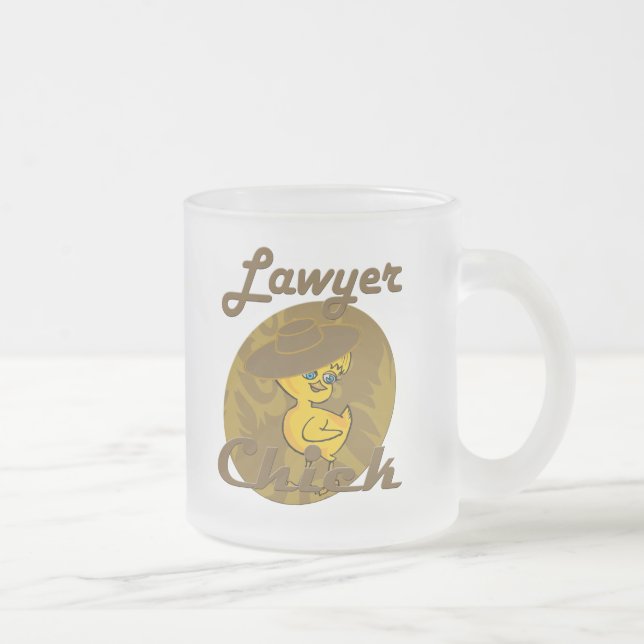 Caneca De Café Vidro Jateado Pintinho de advogado nº 6 (Direita)