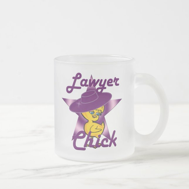 Caneca De Café Vidro Jateado Pintinho de advogado nº 9 (Direita)