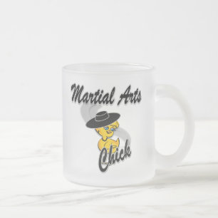 Caneca De Café Vidro Jateado Pintinho de Artes Marciais nº 4