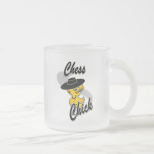 Caneca De Café Vidro Jateado Pintinho de xadrez nº 4