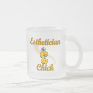 Caneca De Café Vidro Jateado Pintinho esteticista