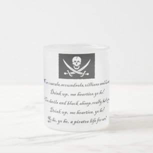 Caneca De Café Vidro Jateado PirateLife, GlassMug