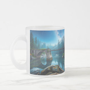 Caneca De Café Vidro Jateado Ponte entre as pontes das lacunas e as noites de n
