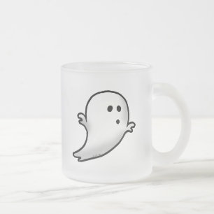 Caneca De Café Vidro Jateado Pouco fantasma