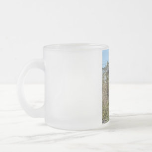Caneca De Café Vidro Jateado Pow Flag sobre a América