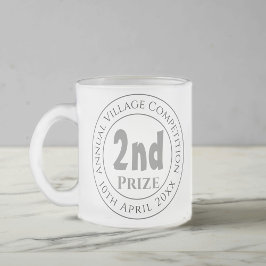 Caneca De Café Vidro Jateado Prêmio de Troféu do Prêmio segundo da Concorrência