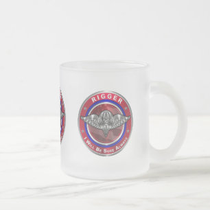 Caneca De Café Vidro Jateado Preparador de Paraquedas