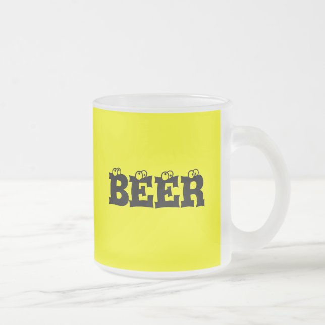 CANECA DE CAFÉ VIDRO JATEADO PRESENTE DA CERVEJA (Direita)