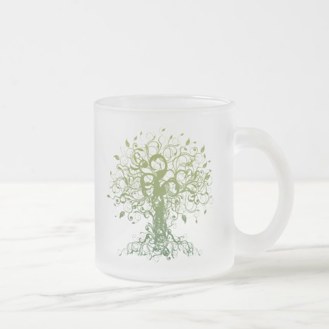 Caneca De Café Vidro Jateado Presente da ioga do espírito (Direita)