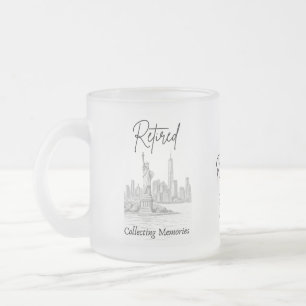 Caneca De Café Vidro Jateado Presente de Aposentadoria para Viajantes