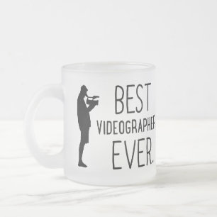 Caneca De Café Vidro Jateado Presente de fotografia especialista em vídeo para