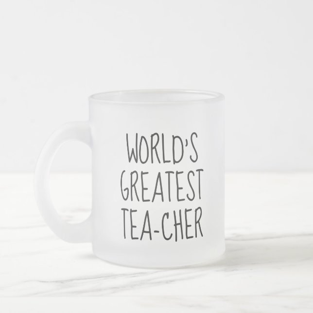 Caneca De Café Vidro Jateado Presente de vidro de chá de agradecimento a profes (Esquerda)
