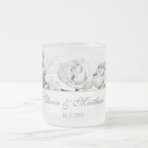 Presente Dourado de Casamento  Branco Chic Moderno