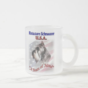 Caneca De Café Vidro Jateado Presentes de Miniatura Schnauzer