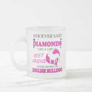 Caneca De Café Vidro Jateado Presentes ingleses do vidro de vinho do buldogue