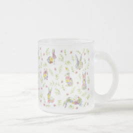 Caneca De Café Vidro Jateado Primavera Para O Primavera Coelho Coelho Vidro De