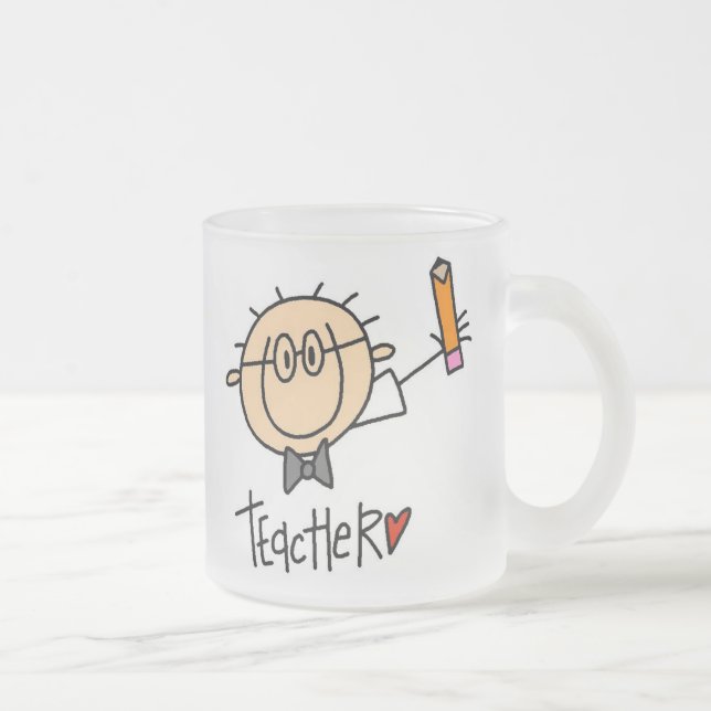 Caneca De Café Vidro Jateado Professor (Direita)