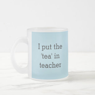 Caneca De Café Vidro Jateado Professor Amante de Chá Engraçado Humor Novidade S