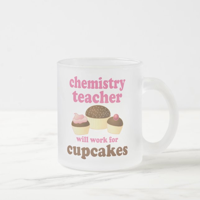Caneca De Café Vidro Jateado Professor engraçado da química (Direita)