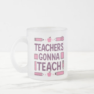 Caneca De Café Vidro Jateado Professores vão ensinar