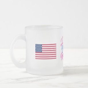 Caneca De Café Vidro Jateado Promessa da Liberdade Renovada com Donald Trump -