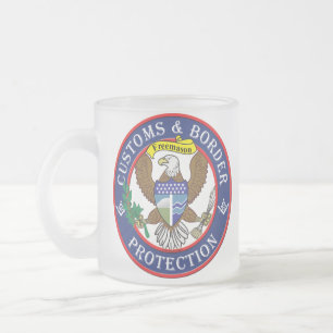 CANECA DE CAFÉ VIDRO JATEADO PROTETOR DE CBP EAGLE