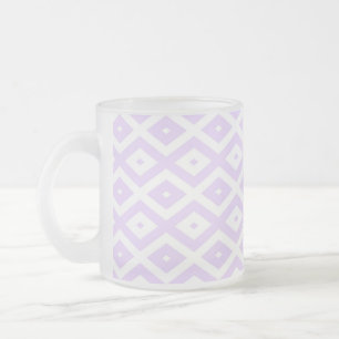 Caneca De Café Vidro Jateado Púrpura e padrão de diamante branco