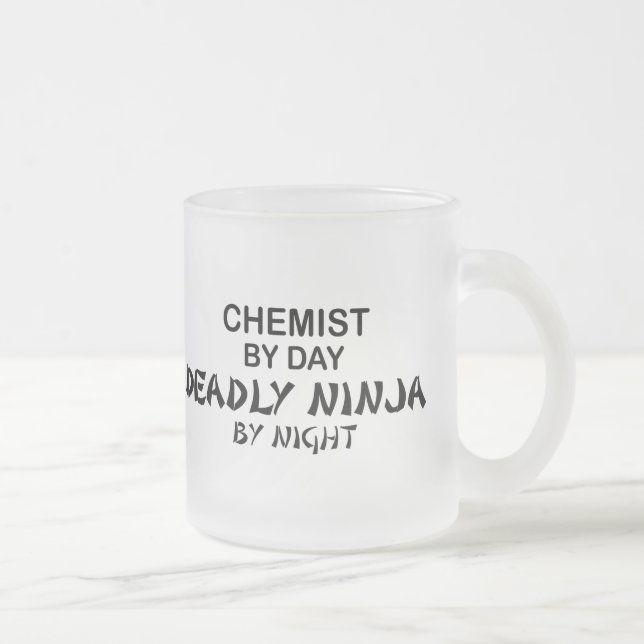 Caneca De Café Vidro Jateado Químico Ninja mortal em a noite (Direita)