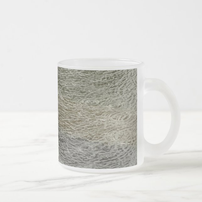 Caneca De Café Vidro Jateado Raindrop Ripples Fotografia Abstrato (Direita)