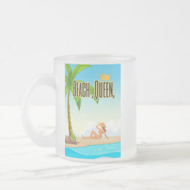 Caneca De Café Vidro Jateado rainha da faia