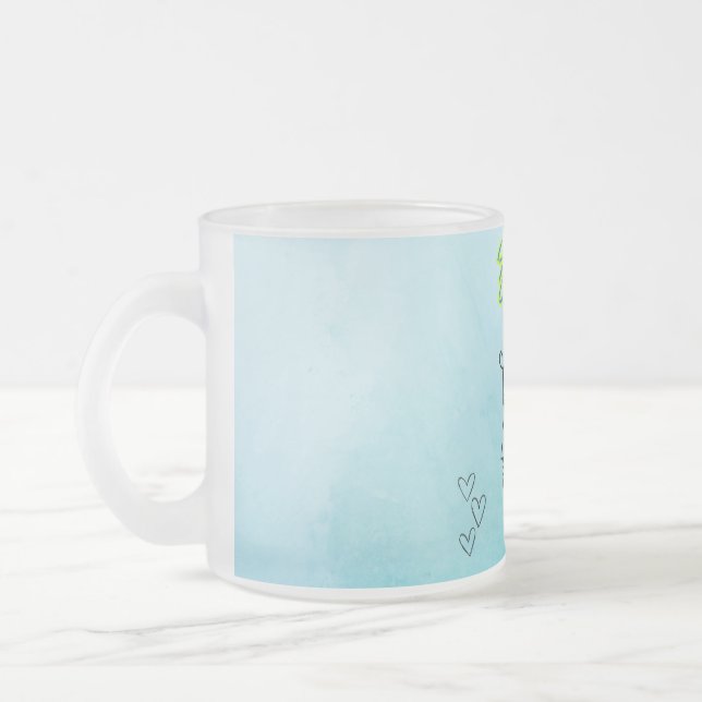 Caneca De Café Vidro Jateado Rainha Feliz (Esquerda)