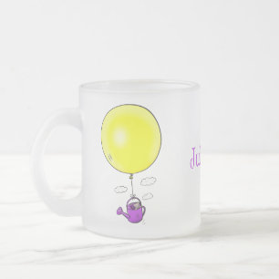 Caneca De Café Vidro Jateado Rato bonito em água pode com desenho animado de ba
