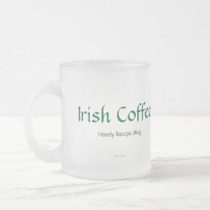 Caneca De Café Vidro Jateado Receita de Café Irlandesa Mug