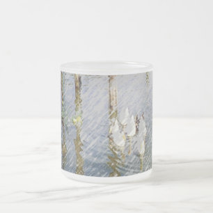 Caneca De Café Vidro Jateado Reflexões de Pato